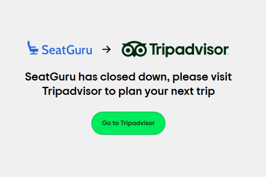 A SeatGuru weboldalának vége