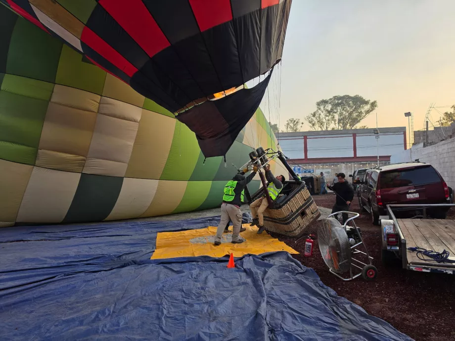Ballon előkészítés