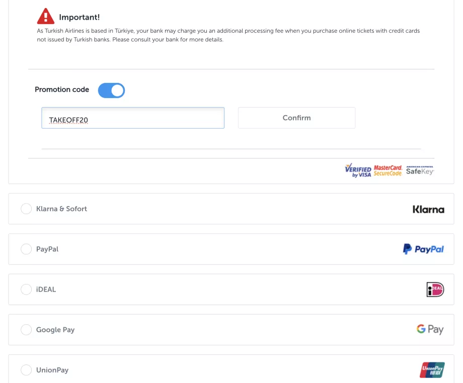 Turkish Airlines promóciós kód