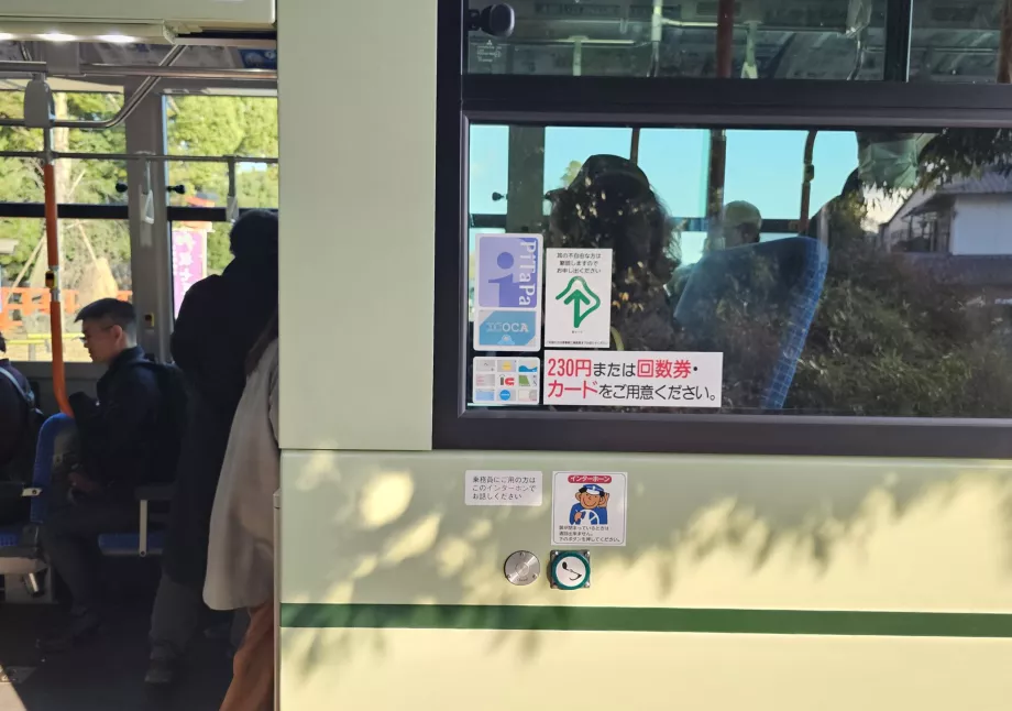 Tájékoztatás a buszon történő fizetési lehetőségekről