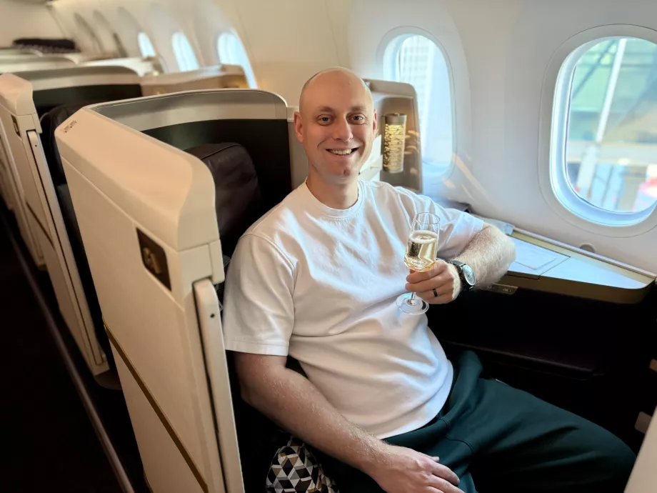 Pezsgő felszállás előtt