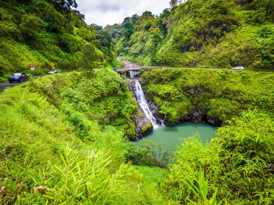 Vízesés a Hana Hwy-n