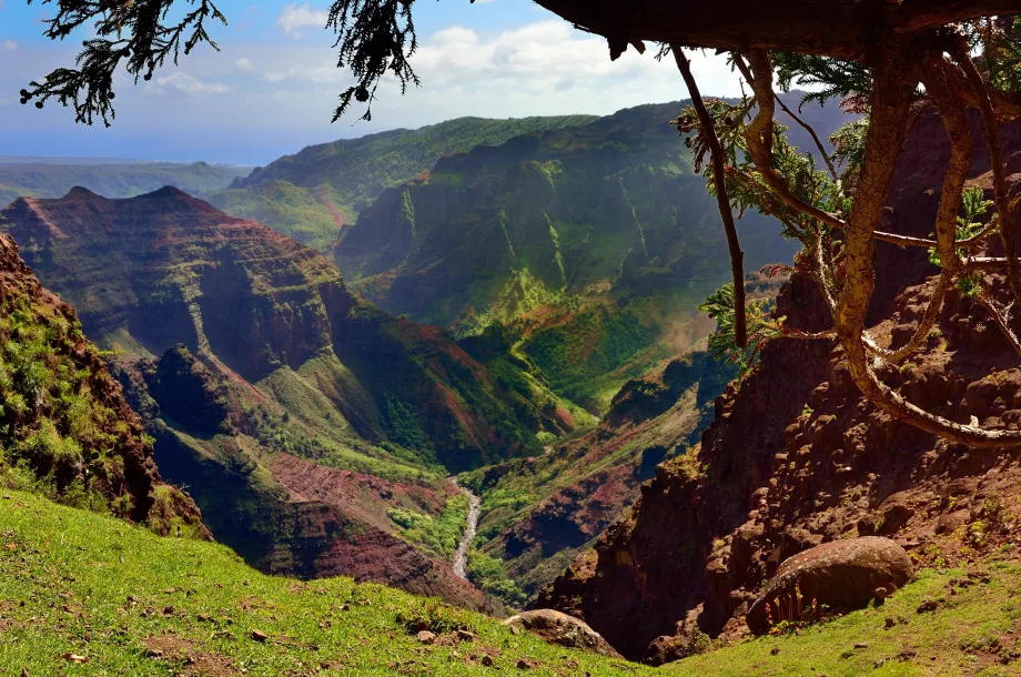 Kilátás a Waimea Canyonra