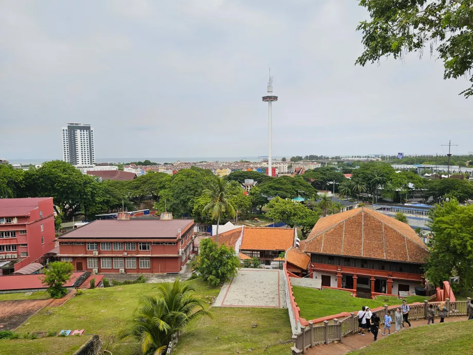 Kilátás Bukit Melaka felől