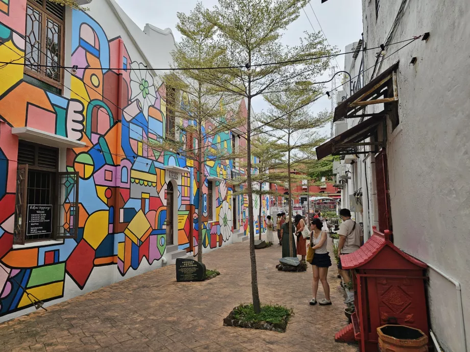 Murals közelében Malacca River Walk