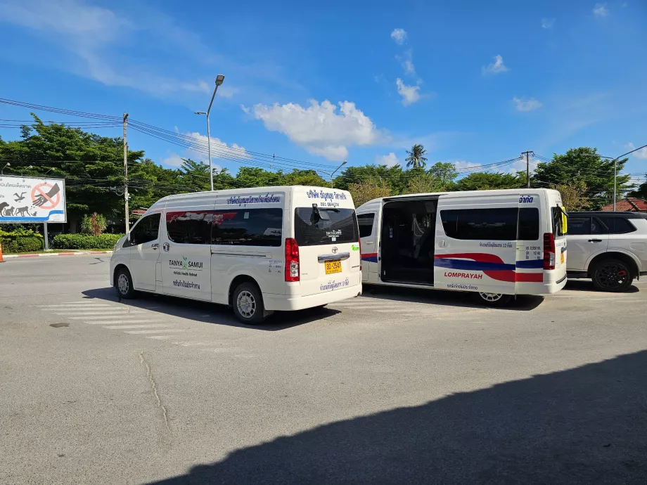 Kisbuszok Lomprayah a kompokhoz