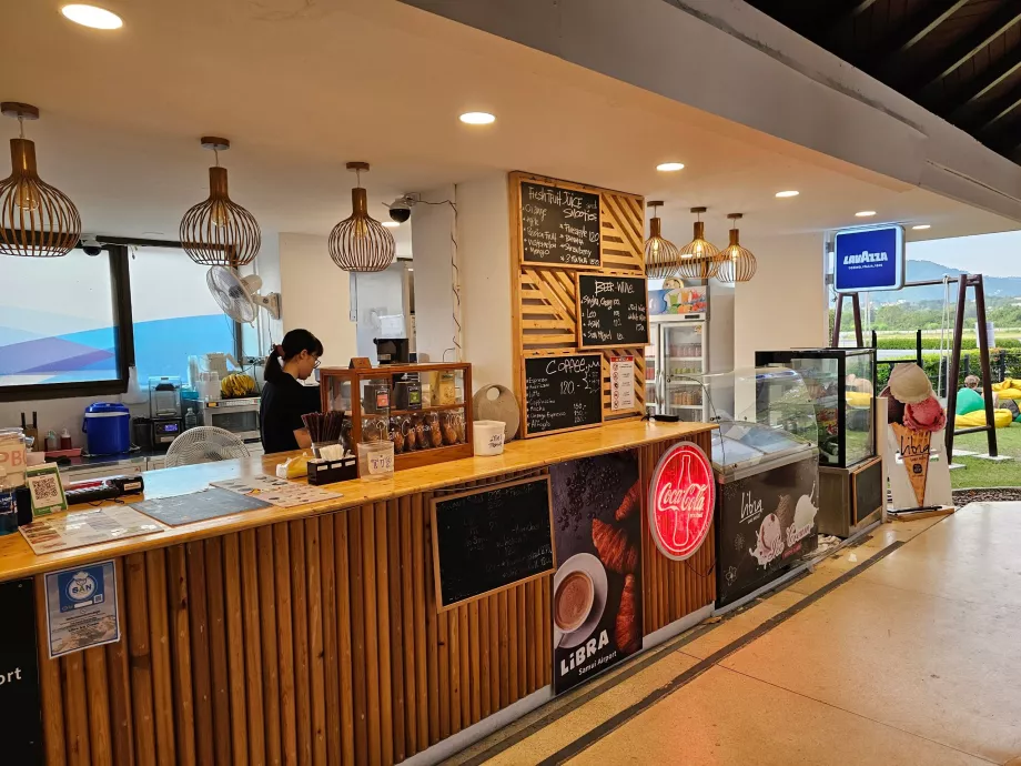 Kávézók és éttermek, nemzetközi részleg, tranzit terület