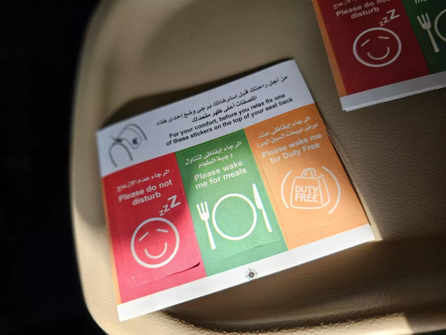 Matricák - információk az utaskísérő személyzet számára