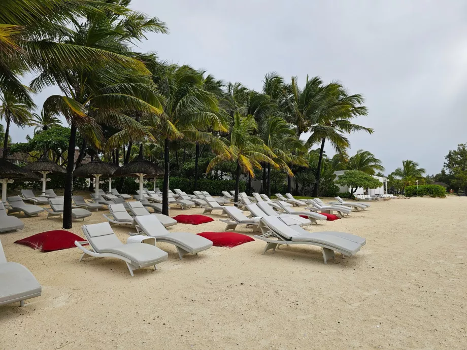 Napozóágyak a Veranda Palmar szálloda strandján