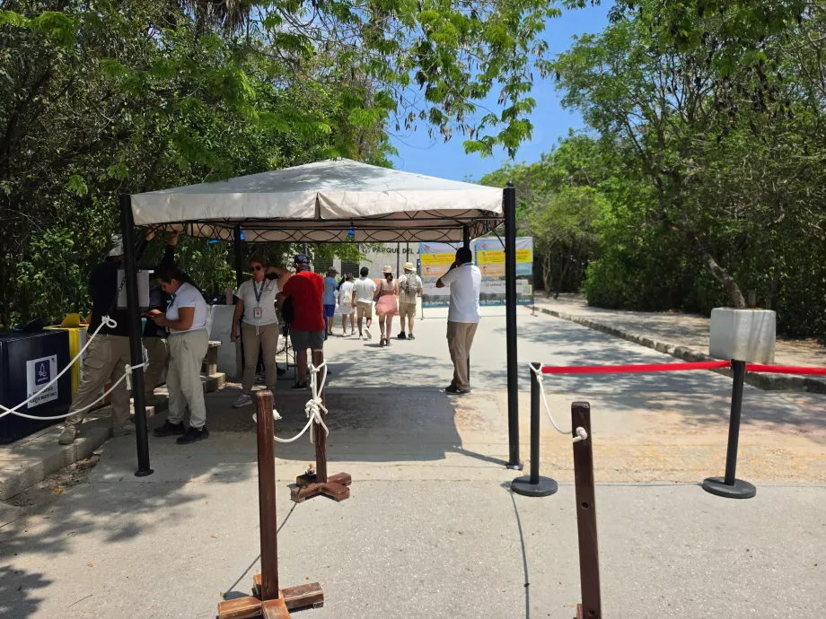 Tulum régészeti lelőhely, biztonsági ellenőrzés