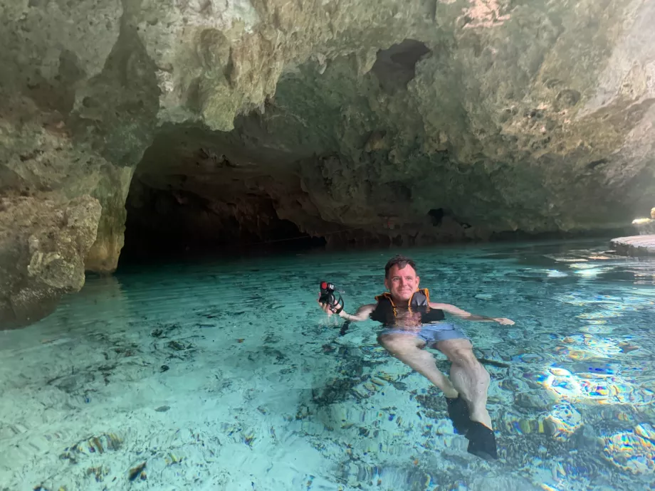Én a Gran Cenote-nál