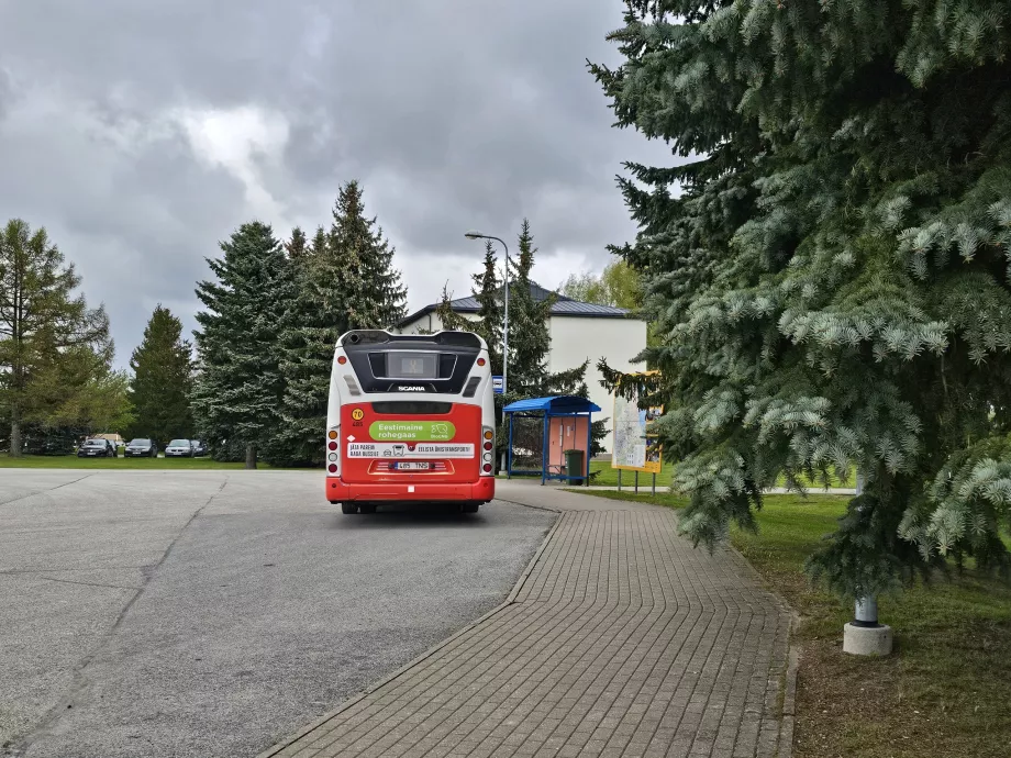 Buszmegálló a repülőtéren