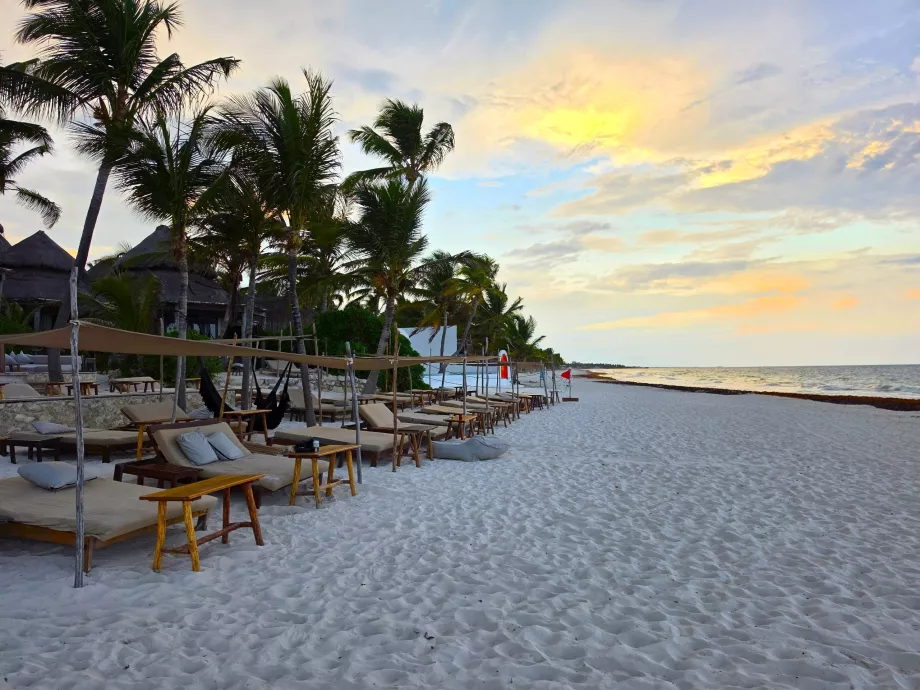 A Tulum Hotel Zone strandja