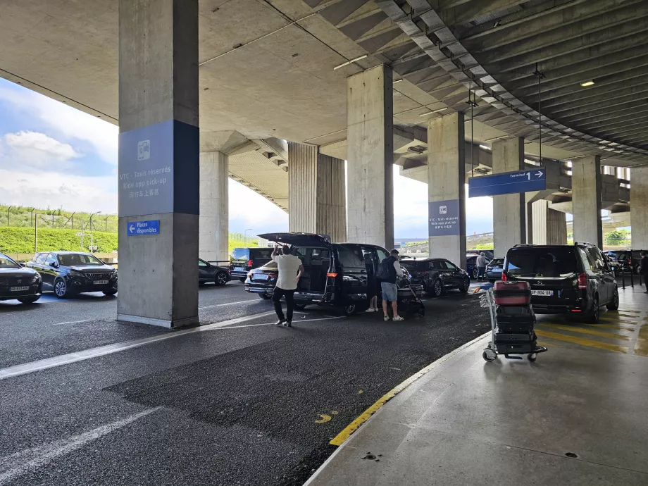 Taxiállomás mobilalkalmazáson keresztül, indulási szint