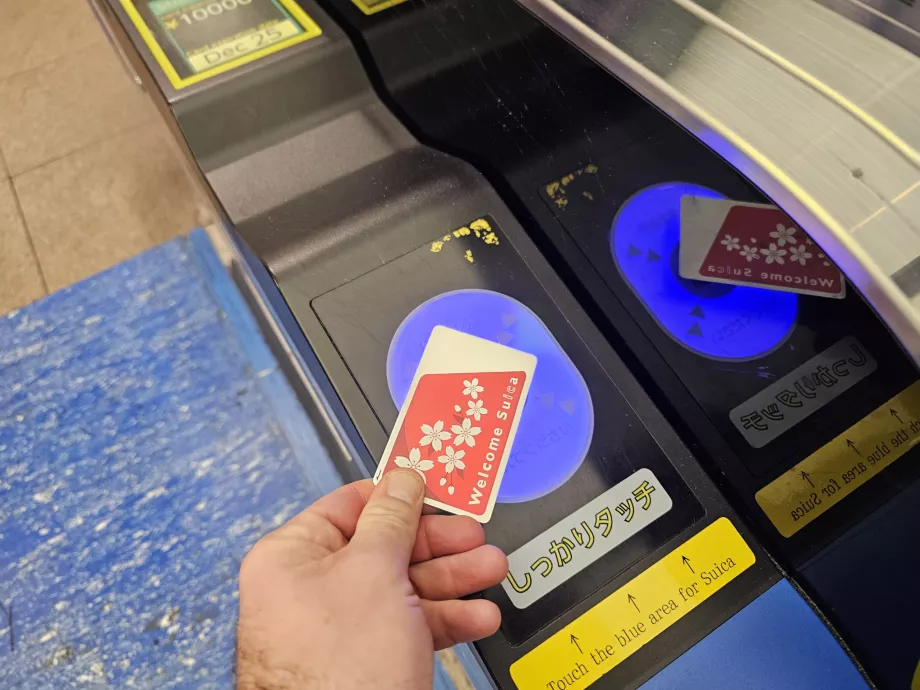 A Suica kártya használata