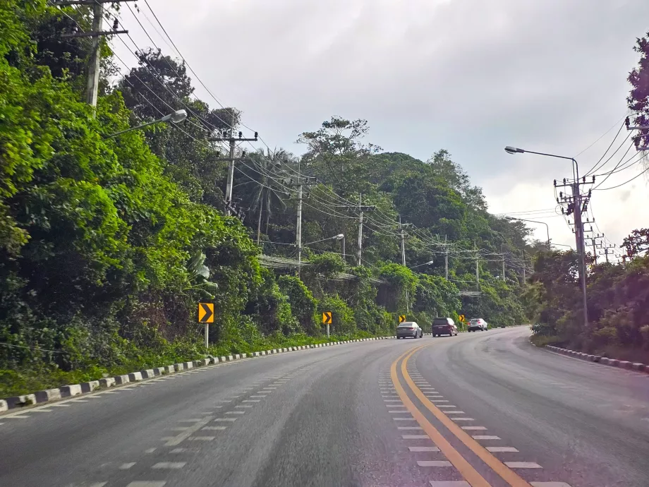 A sziget főbb útjai