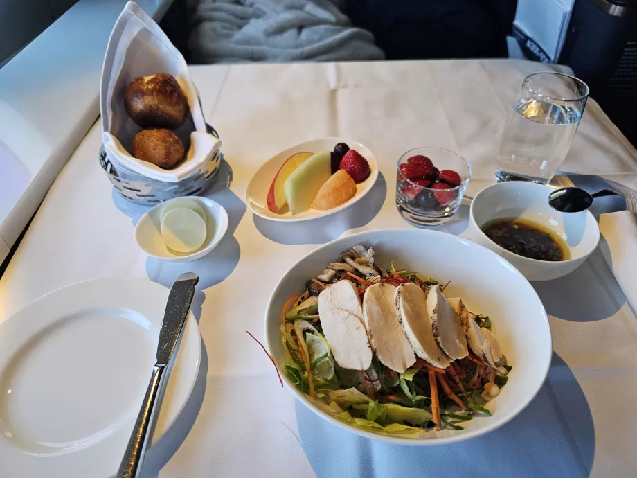 Vacsora leszállás előtt