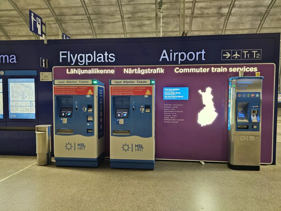 Jegykiadó automaták, vasútállomások