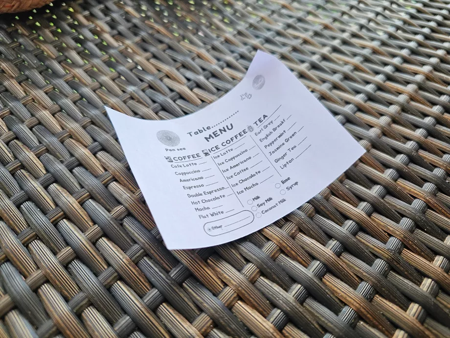 Reggeli: kávé menü