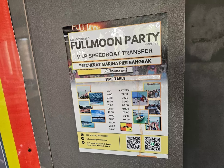 Full Moon Party - hajók Koh Samui-ról