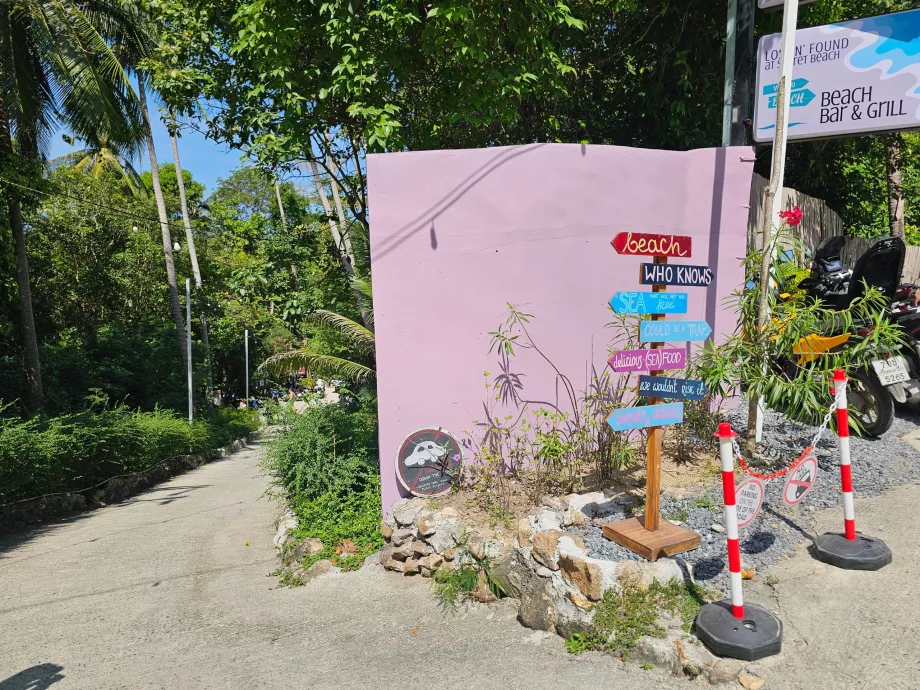 Az út a Secret Beach-re