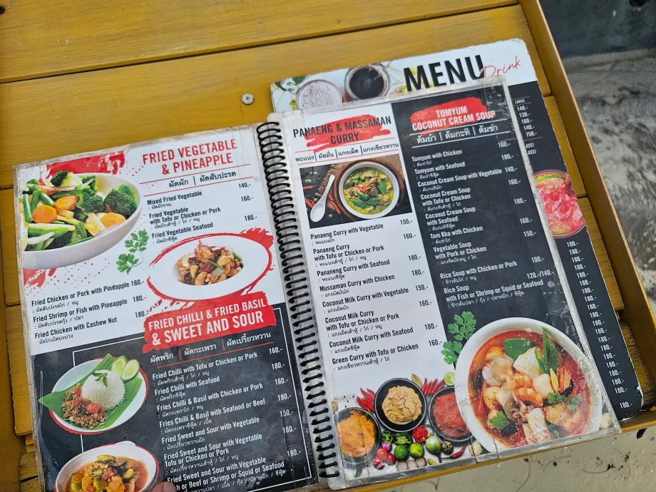 Salad Beach, árak az éttermekben