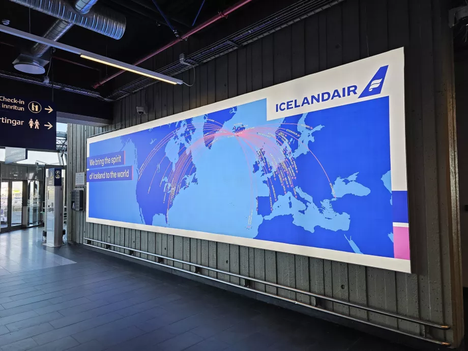 Icelandair célállomás térképe