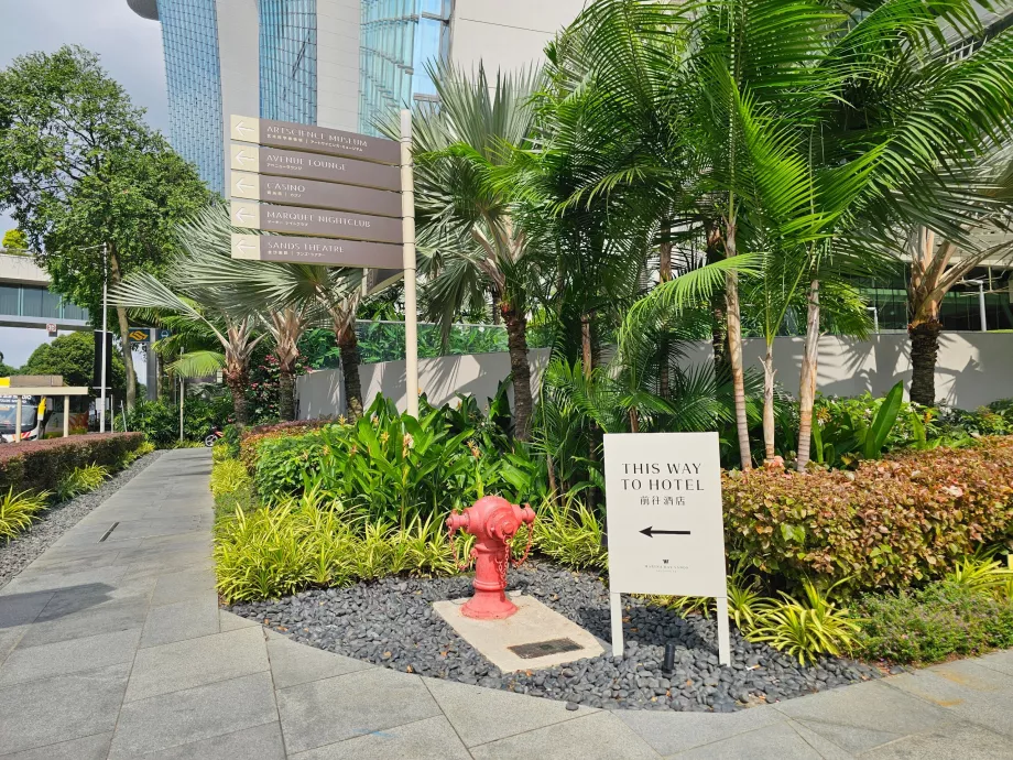 Útvonal a szálloda recepciójához