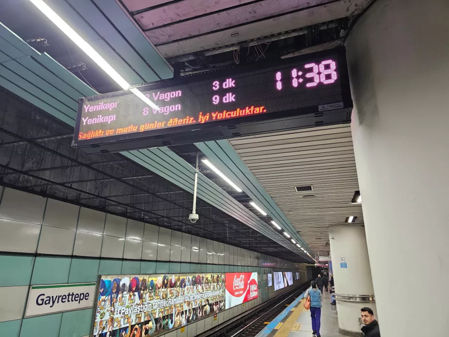 Metro érkezési információk