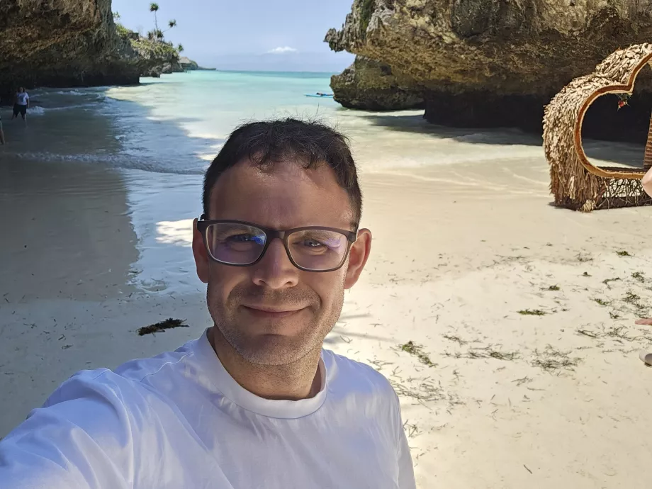 Én az Mtende Beach-en