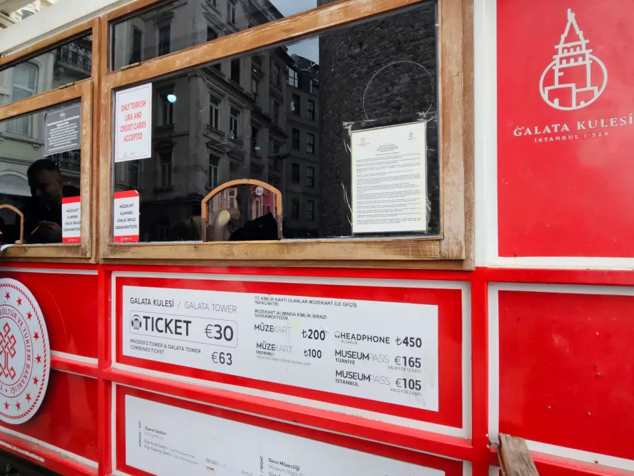 Galata torony, belépő árak