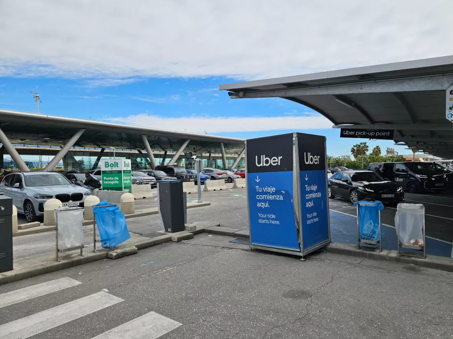 Uber és Bolt felszállóhelyek