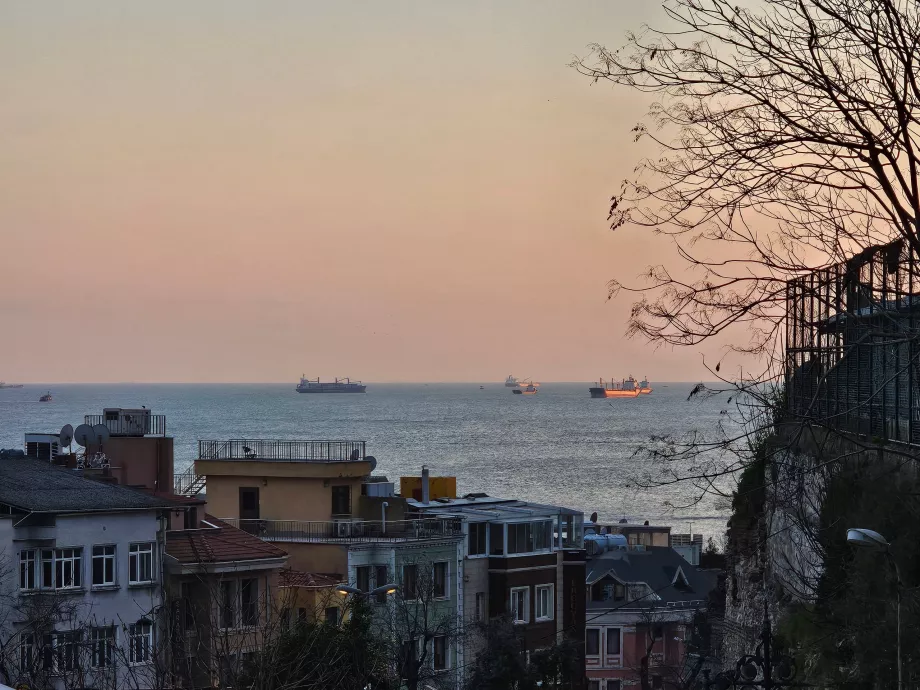 Kilátás a Kék Mecset alatti utcákról