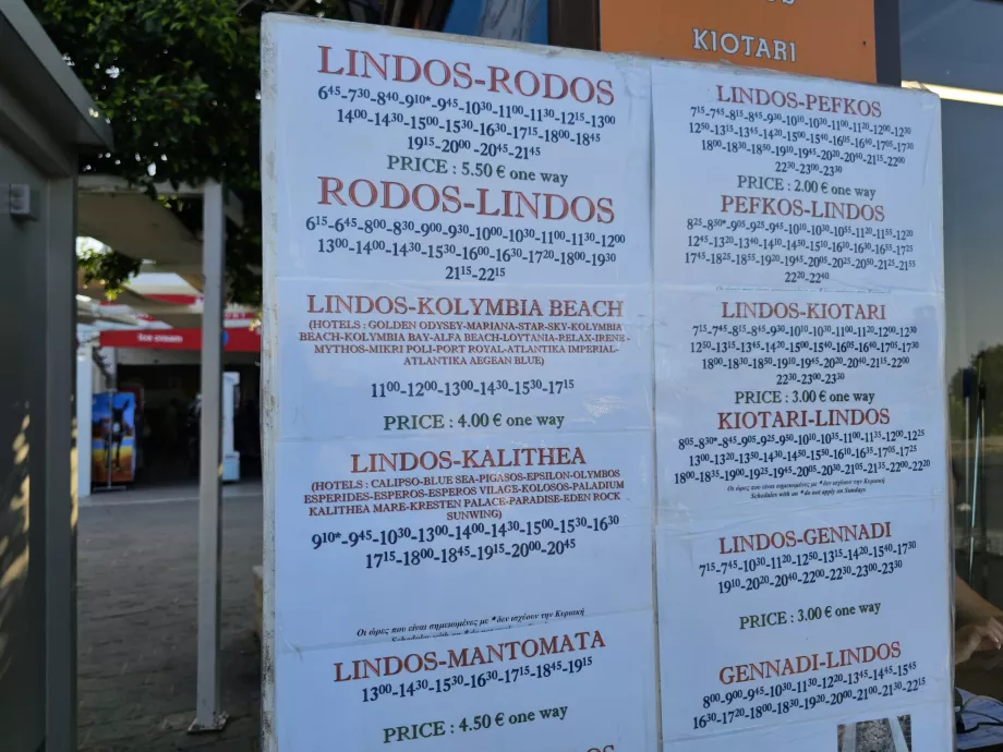 Menetrend Lindos
