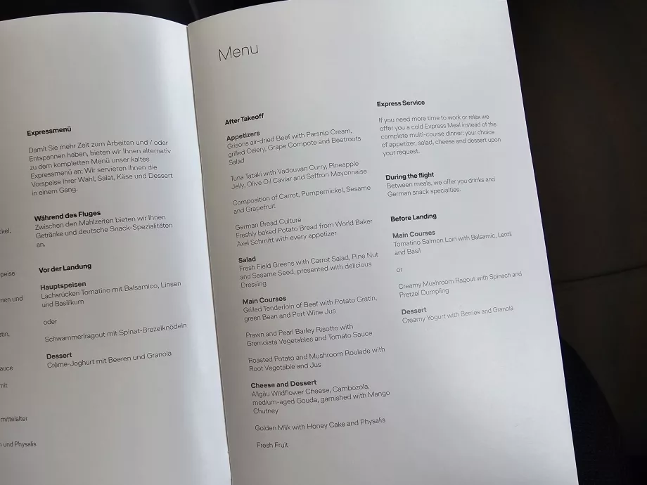 Menü a napi járaton