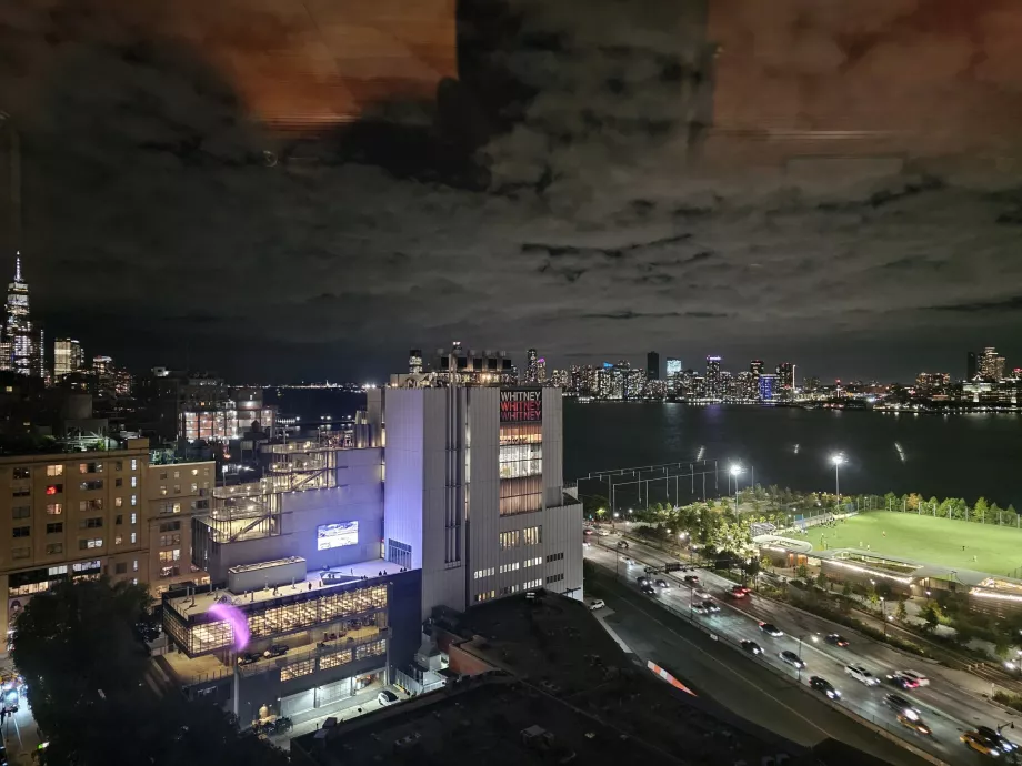 Éjszakai kilátás a Hudson folyóra