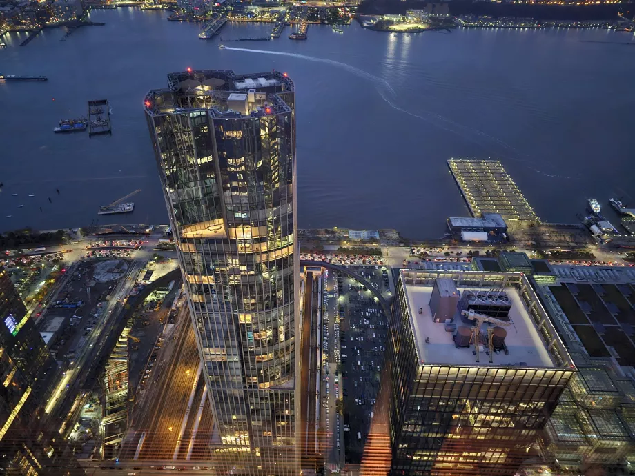 Kilátás a "The Edge" belső kilátóból