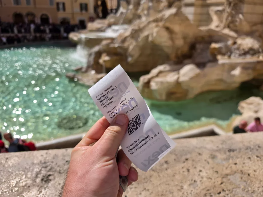 Jegy a Trevi-kútra