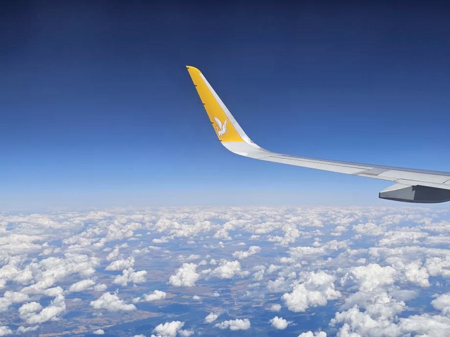 Pegasus Airlines Prága-Isztambul járat alatt