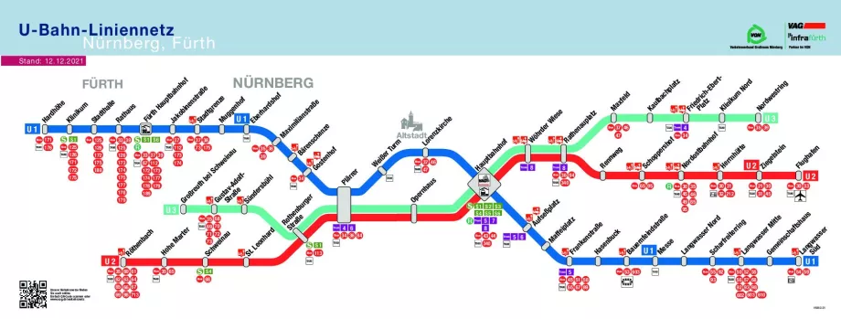 Metró térkép Nürnberg