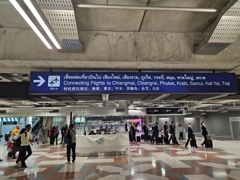 Transzfer a nemzetközi járatokról a belföldi járatokra